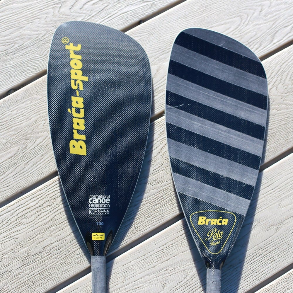 The Rapid, Polo Canoe paddle by Braca-sport, image of front and back