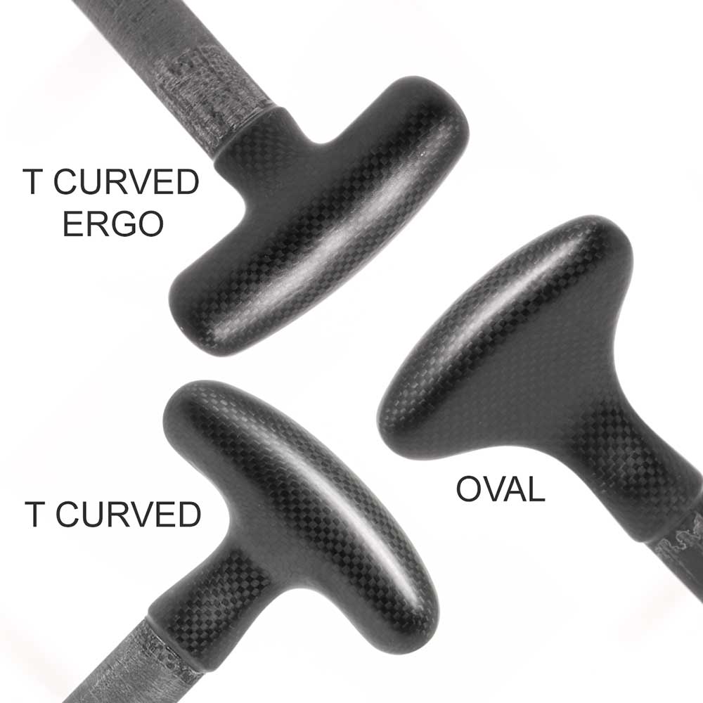 BRACA-SPORT Dragon Paddle Handles, T curved, T curved Ergo, Carbon Oval, Wooden Oval.