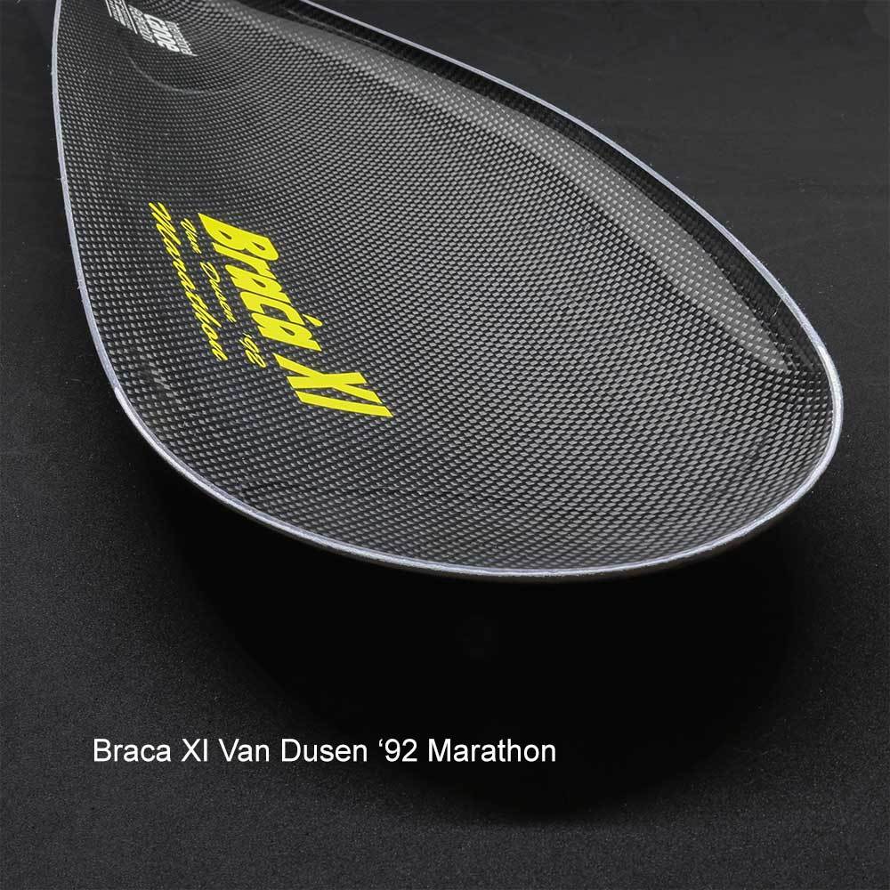Kevlar Reinforced Edge of Braca XI Van Dusen Marathon Blade- designed for marathon kayak racing