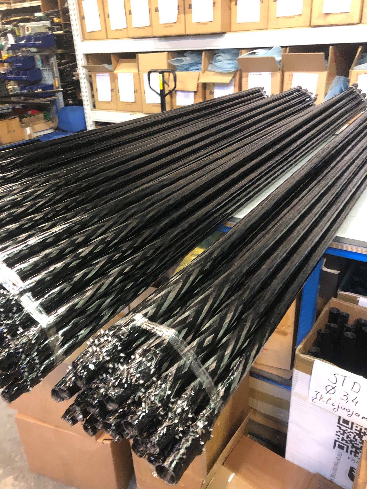 carbon shafts ready for cut to size
