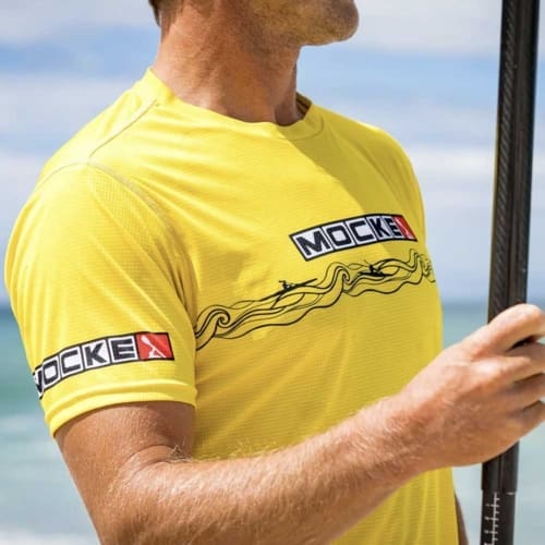 Mocke surfski paddling shirt - short sleeve yellow